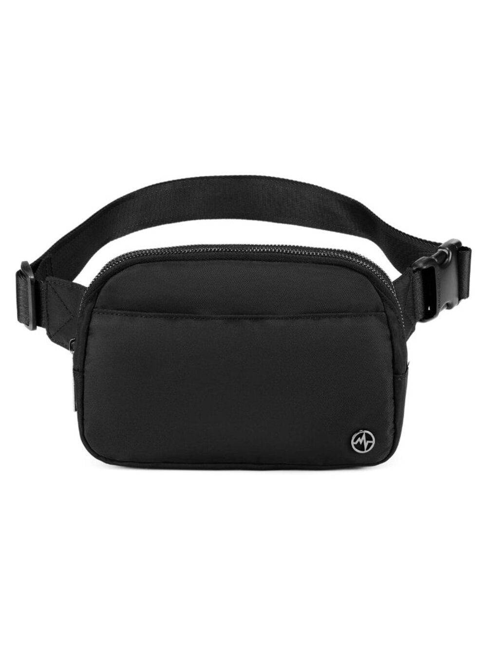 Nylon Fanny Pack Belt Bag with 5 Zipper Pockets Water Repellent Adjustable Strap